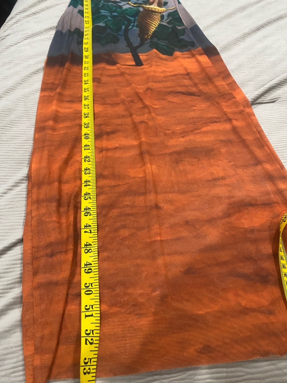 Rene Magritte Zara Sleeveless Maxi Dress with Pink Rose & Orange Panel/ Size S - Picture 13 of 14